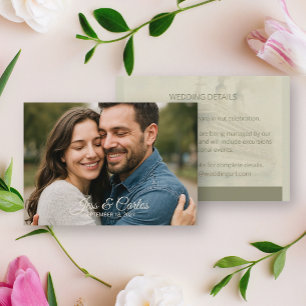 Carte D'accompagnement Détails de mariage photo de navire de croisière de