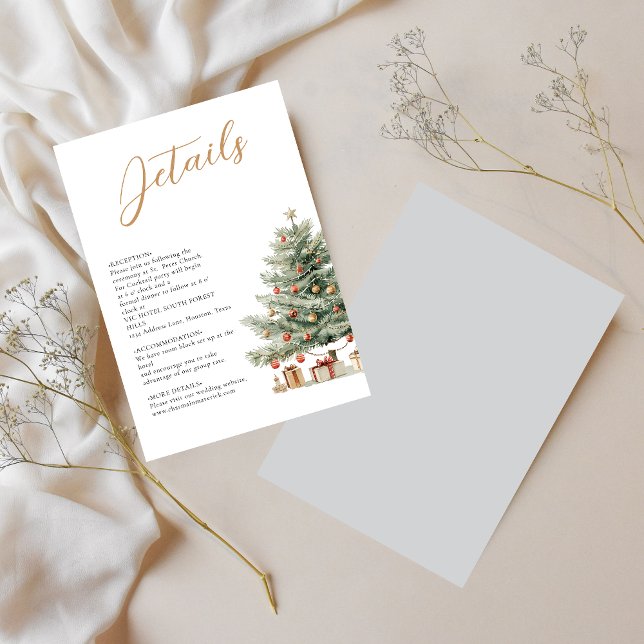 Carte D'accompagnement Détails de mariage pour les vacances d'hiver (Créateur téléchargé)