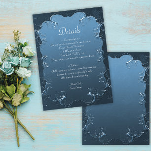 Carte D'accompagnement Détails de Mariage Turquoise décoratif