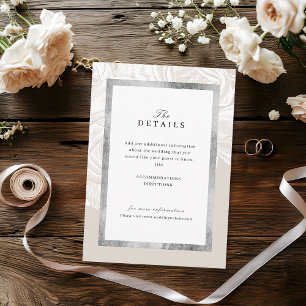 Carte D'accompagnement Détails de mariage vintage neutres rose luxe