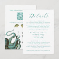 Détails du mariage à l'aquarium Octopus Green