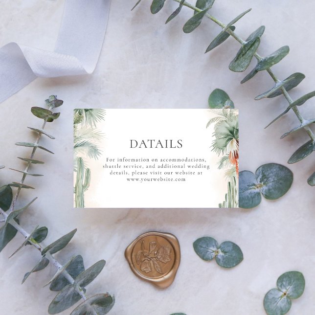 Carte D'accompagnement Détails du mariage Blush Pink Mexican Dream (Créateur téléchargé)