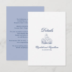 Carte D'accompagnement Détails du Mariage de bouquet de nuptiale