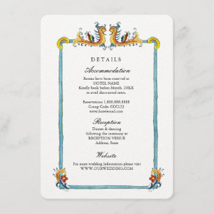 Carte D'accompagnement Détails du mariage de destination italienne