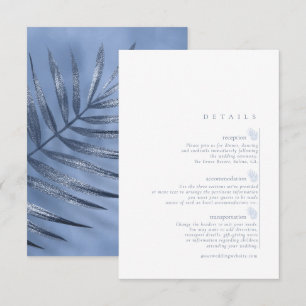 Carte D'accompagnement Détails du Mariage de feuille de palme luxuriante 
