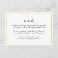 Détails du Mariage de frontière or élégant