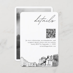 Carte D'accompagnement Détails du Mariage de Jacksonville Code QR Petit