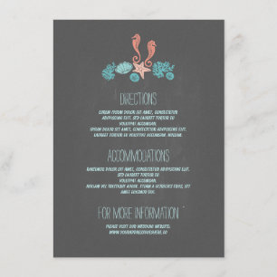 Carte D'accompagnement Détails du Mariage de la plage Underwater Treasure