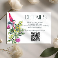 Détails du Mariage Fleur sauvage coloré QR Code