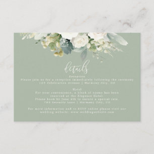 Carte D'accompagnement Détails du Mariage floral Eucalyptus