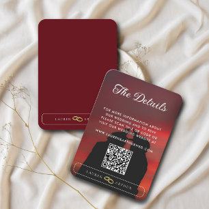 Carte D'accompagnement Détails du Mariage photo moderne Ultra Chic Minima