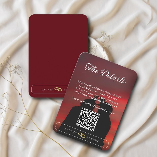 Carte D'accompagnement Détails du Mariage photo moderne Ultra Chic Minima (Créateur téléchargé)