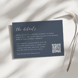 Carte D'accompagnement Détails du Mariage tout-en-un de la Marine côtière
