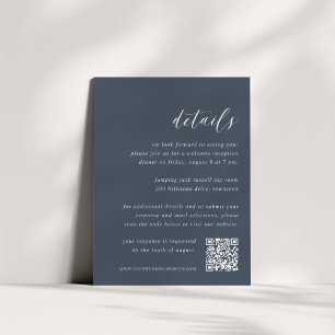 Carte D'accompagnement Détails du Mariage tout-en-un de la Marine côtière