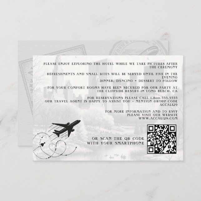 Carte D'accompagnement Détails du passeport de New York City (Devant / Derrière)