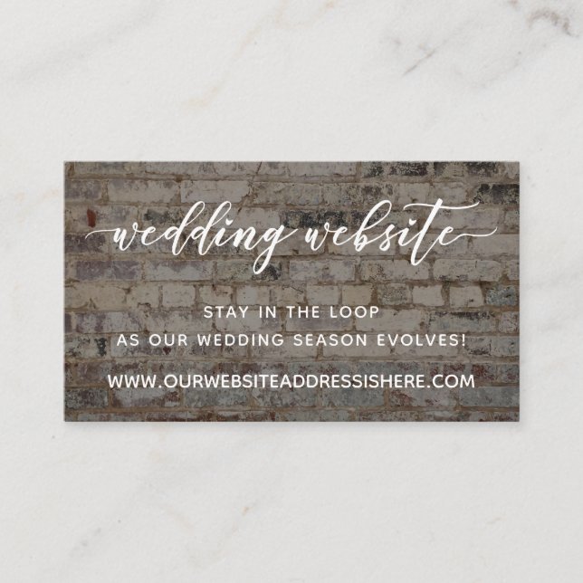 Carte D'accompagnement Détails du site web de mariage, écriture manuscrit (Devant)