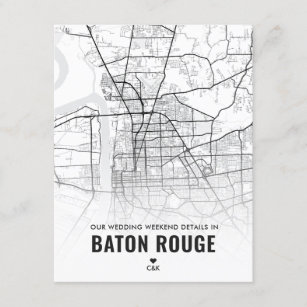Carte D'accompagnement Détails du week-end Mariage Baton Rouge