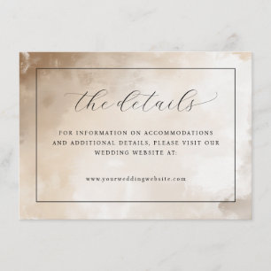 Carte D'accompagnement Détails élégants à l'aquarelle beige