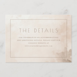 Carte D'accompagnement Détails élégants aquarelle beige
