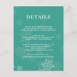 Carte D'accompagnement Détails élégants du mariage d'hiver
