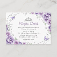 Détails Floraux Violet Lilas Argent pour Quinceane