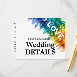 Carte D'accompagnement Détails 🌈 Mariage LGBTQ Peint Avec Amour
