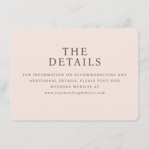Carte D'accompagnement Détails minimalistes beige élégant