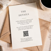 Détails officiels du Mariage de code QR noir et bl