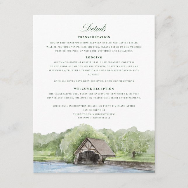 Carte D'accompagnement Détails personnalisés (Devant)