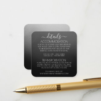 Carte D'accompagnement Détails personnalisés minimalistes Ombré Fade
