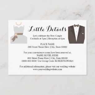 Carte D'accompagnement Détails Petit détail mariage Détails Mariage & Sal