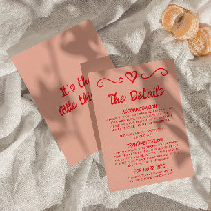 Carte D'accompagnement Détails sur le Mariage original de la main colorée