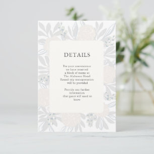 Carte D'accompagnement Détails sur les Roses de crème