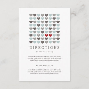 Carte D'accompagnement Deux Coeurs - Mariage moderne Instructions Insérer
