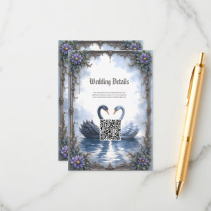 Carte D'accompagnement Deux cœurs, une réflexion – Mariage romantique de