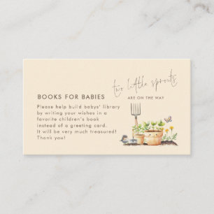 Carte D'accompagnement Deux livres de petites gerbes pour Baby shower