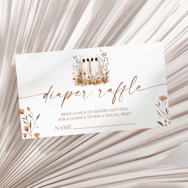 Carte D'accompagnement Deux Petits Boos Twins Baby shower Déchets Raffle (Créateur téléchargé)