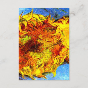 Carte D'accompagnement Deux tournesols coupés Van Gogh