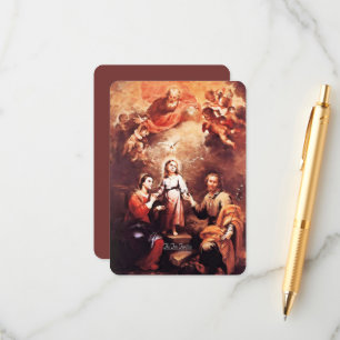 Carte D'accompagnement Deux trinités avec prière