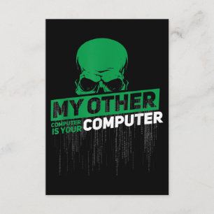 Carte D'accompagnement Développeur Sysadmin Engineer Hacker Code d'admini