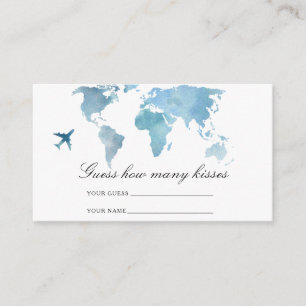 Carte D'accompagnement Devinez combien de baisers à la baby shower de voy