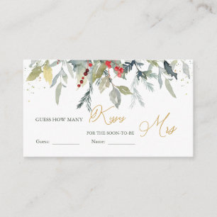 Carte D'accompagnement Devinez combien de baisers dans Jar Greenery Red B