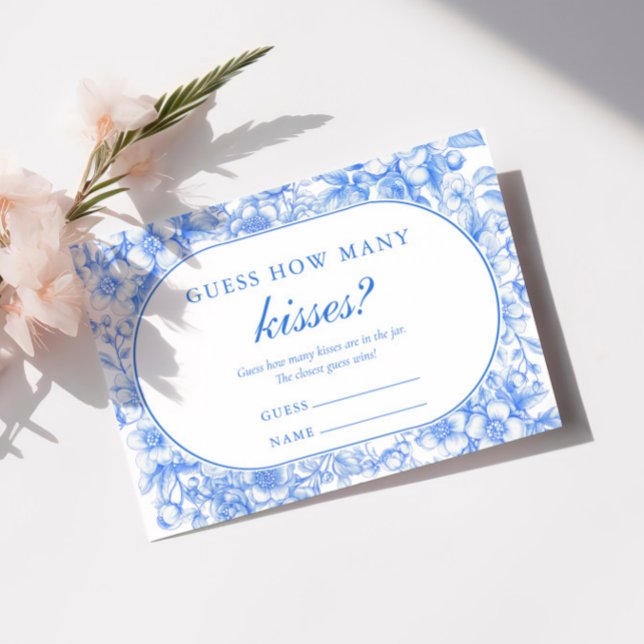 Carte D'accompagnement Devinez combien de baisers Jeu Victoria Quelque ch (Créateur téléchargé)