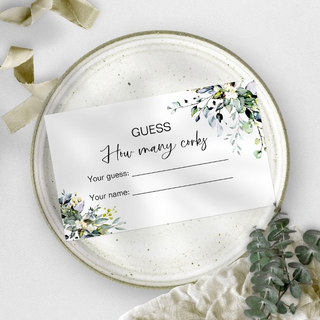 Carte D'accompagnement Devinez combien de bouchons jeu de mariage (Créateur téléchargé)