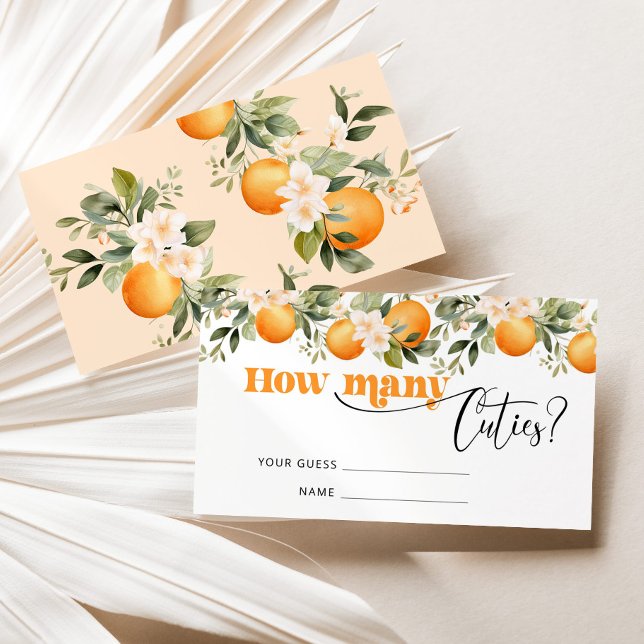 Carte D'accompagnement Devinez combien de cuties baby shower jeu (Créateur téléchargé)