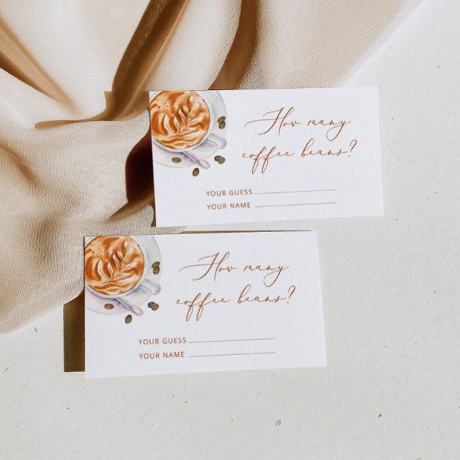 Carte D'accompagnement Devinez combien de fèves de café jeu de douche nup (Créateur téléchargé)