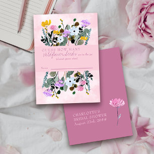 Carte D'accompagnement Devinez combien de graines Fleurs sauvages Guesser