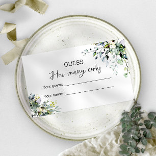 Carte D'accompagnement Devinez combien de lièges Jeux nuptiaux