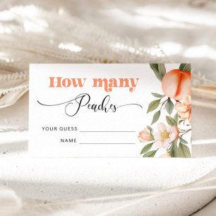 Carte D'accompagnement Devinez combien de pêches dans le bocal