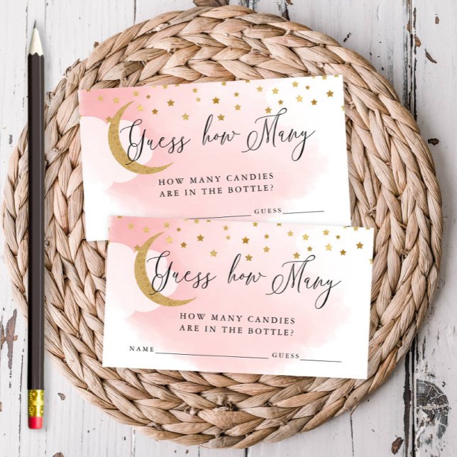 Carte D'accompagnement Devinez combien de rose sur la lune Guess Card (Créateur téléchargé)